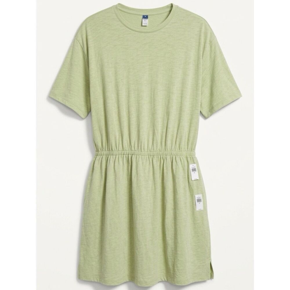 Old Navy Women’s Light Green Elastic-Waist Casual Dress